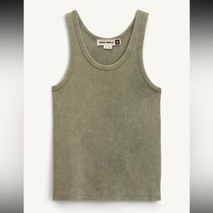 ZARA light green ribbed tank / Size Small